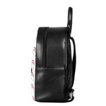 Christmas Santa Claus Pattern Print Leather Backpack