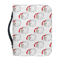 Christmas Santa Claus Pattern Print Leather Bible Cover