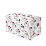 Christmas Santa Claus Pattern Print Leather Tissue Box Cover