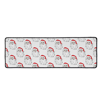 Christmas Santa Claus Pattern Print Long Kitchen Mat