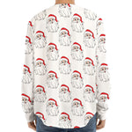 Christmas Santa Claus Pattern Print Long Sleeve Baseball Jersey