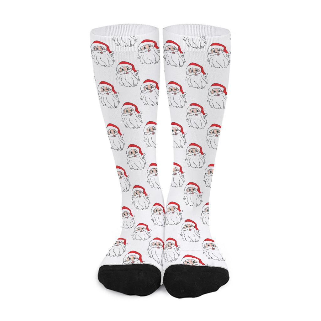 Christmas Santa Claus Pattern Print Long Socks