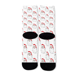 Christmas Santa Claus Pattern Print Long Socks