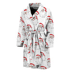 Christmas Santa Claus Pattern Print Men's Bathrobe