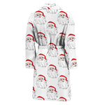 Christmas Santa Claus Pattern Print Men's Bathrobe