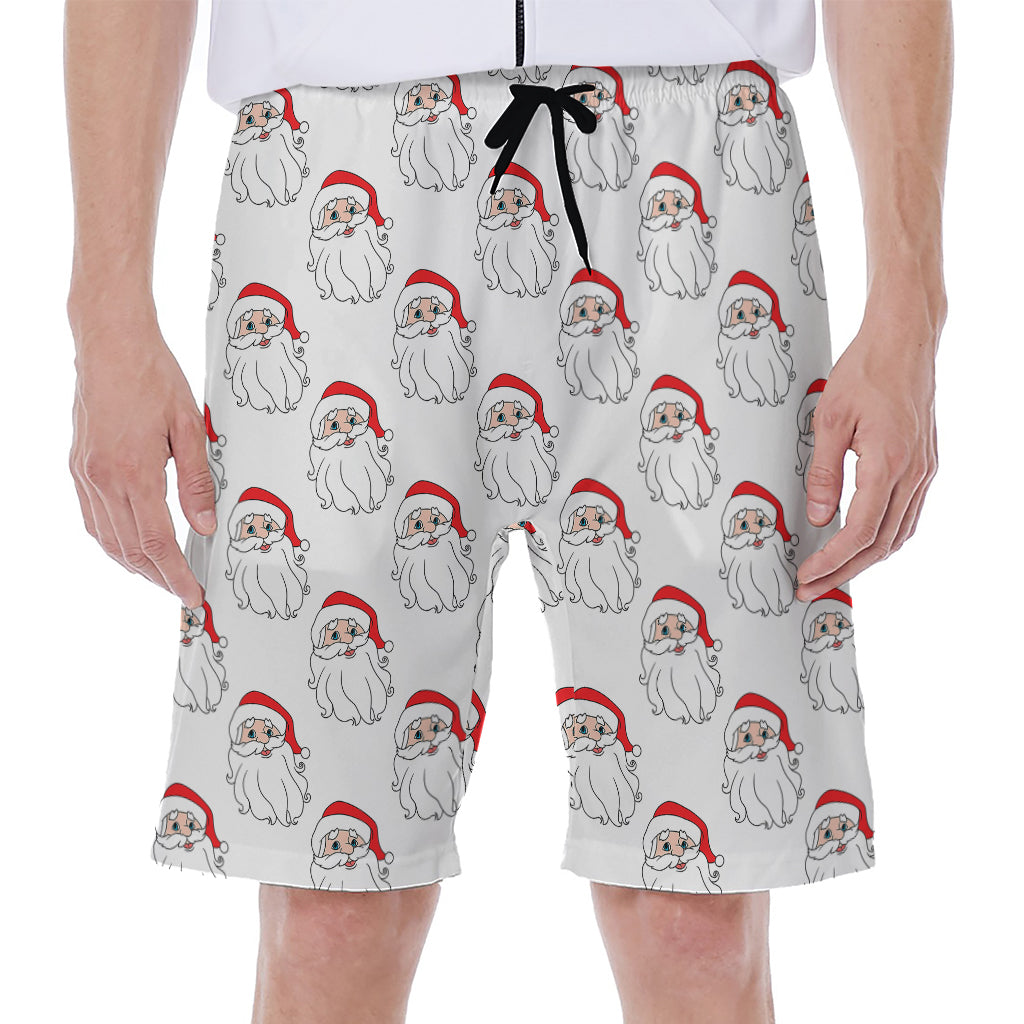 Christmas Santa Claus Pattern Print Men's Beach Shorts