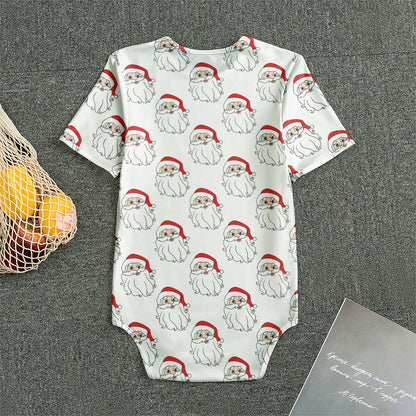 Christmas Santa Claus Pattern Print Men's Bodysuit