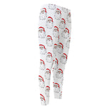Christmas Santa Claus Pattern Print Men's Compression Pants