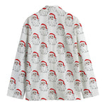 Christmas Santa Claus Pattern Print Men's Cotton Blazer