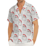 Christmas Santa Claus Pattern Print Men's Deep V-Neck Shirt