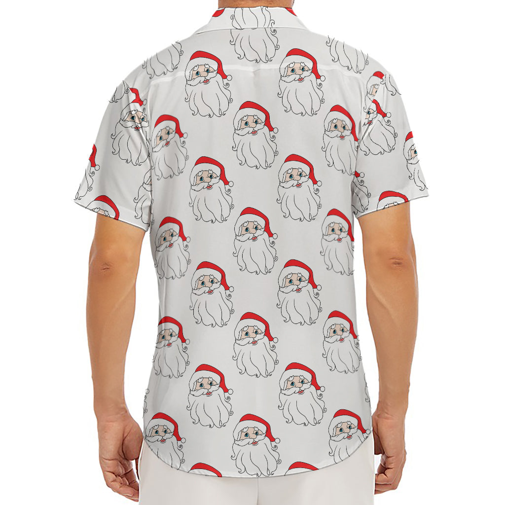 Christmas Santa Claus Pattern Print Men's Deep V-Neck Shirt