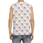 Christmas Santa Claus Pattern Print Men's Fitness Tank Top