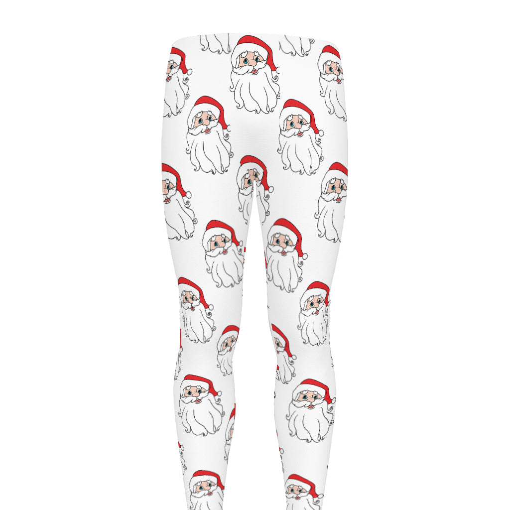 Christmas Santa Claus Pattern Print Men's leggings
