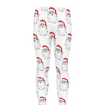 Christmas Santa Claus Pattern Print Men's leggings