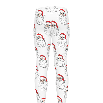Christmas Santa Claus Pattern Print Men's leggings