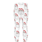 Christmas Santa Claus Pattern Print Men's leggings