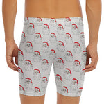 Christmas Santa Claus Pattern Print Men's Long Boxer Briefs