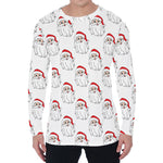 Christmas Santa Claus Pattern Print Men's Long Sleeve T-Shirt