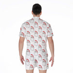 Christmas Santa Claus Pattern Print Men's Rompers