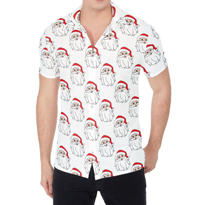 Christmas Santa Claus Pattern Print Men's Shirt