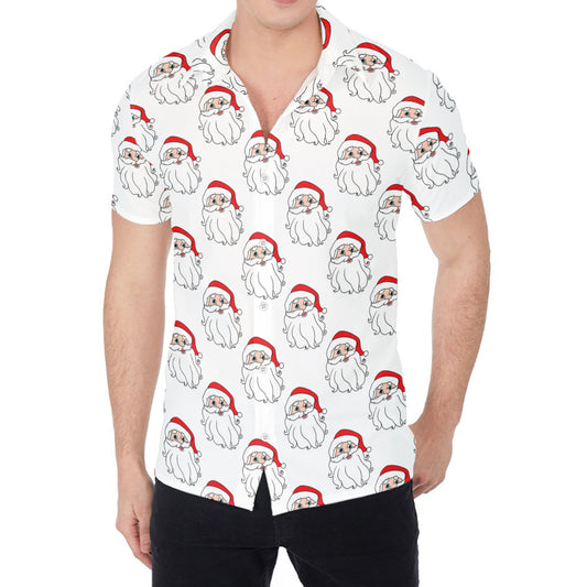 Christmas Santa Claus Pattern Print Men's Shirt