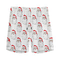 Christmas Santa Claus Pattern Print Men's Athletic Shorts