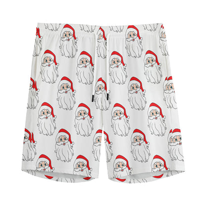 Christmas Santa Claus Pattern Print Men's Sports Shorts