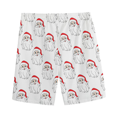 Christmas Santa Claus Pattern Print Men's Sports Shorts
