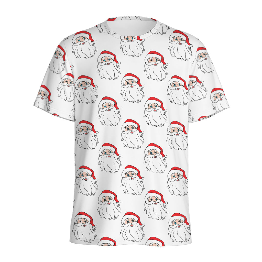Christmas Santa Claus Pattern Print Men's Sports T-Shirt