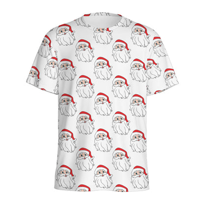 Christmas Santa Claus Pattern Print Men's Sports T-Shirt
