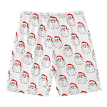 Christmas Santa Claus Pattern Print Men's Swim Trunks