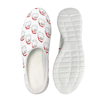 Christmas Santa Claus Pattern Print Mesh Casual Shoes