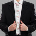 Christmas Santa Claus Pattern Print Necktie