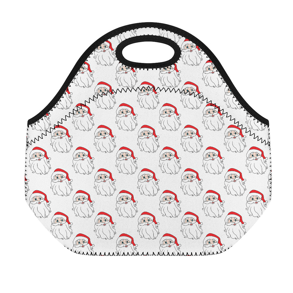 Christmas Santa Claus Pattern Print Neoprene Lunch Bag
