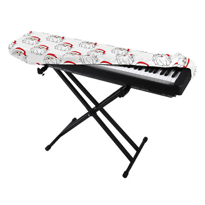 Christmas Santa Claus Pattern Print Piano Keyboard Cover