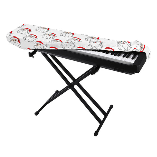 Christmas Santa Claus Pattern Print Piano Keyboard Cover