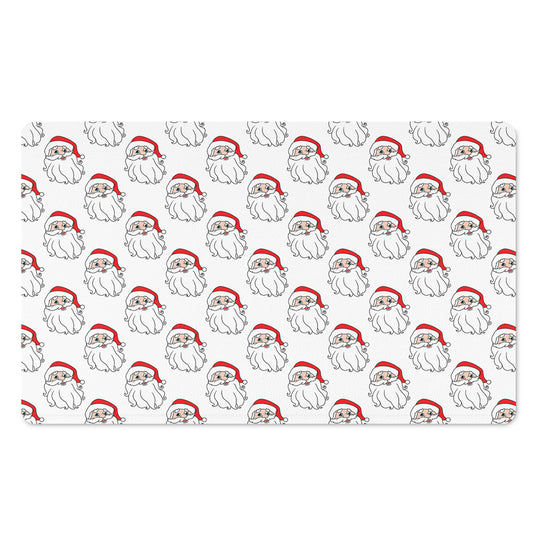 Christmas Santa Claus Pattern Print Polyester Doormat