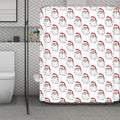 Christmas Santa Claus Pattern Print Polyester Shower Curtain