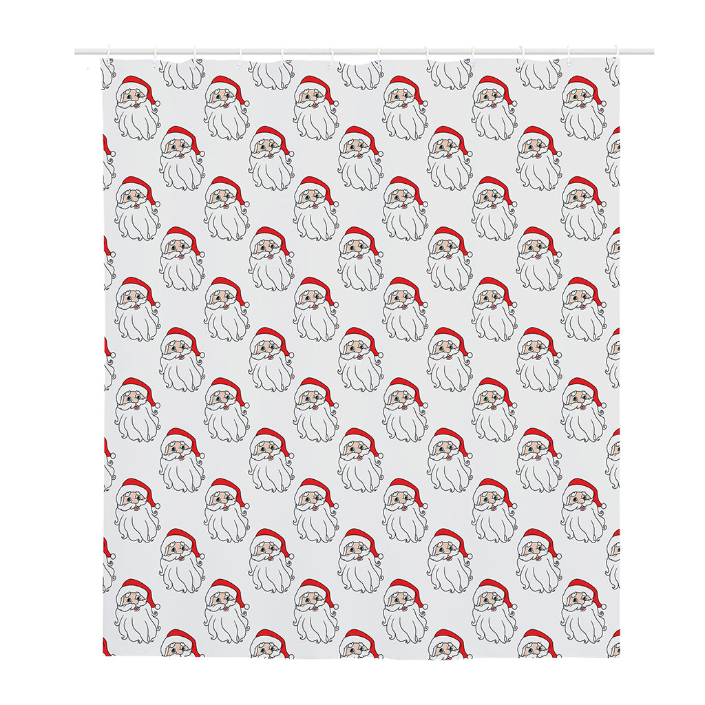 Christmas Santa Claus Pattern Print Polyester Shower Curtain