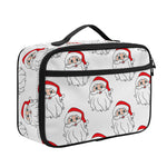 Christmas Santa Claus Pattern Print Portable Lunch Bag