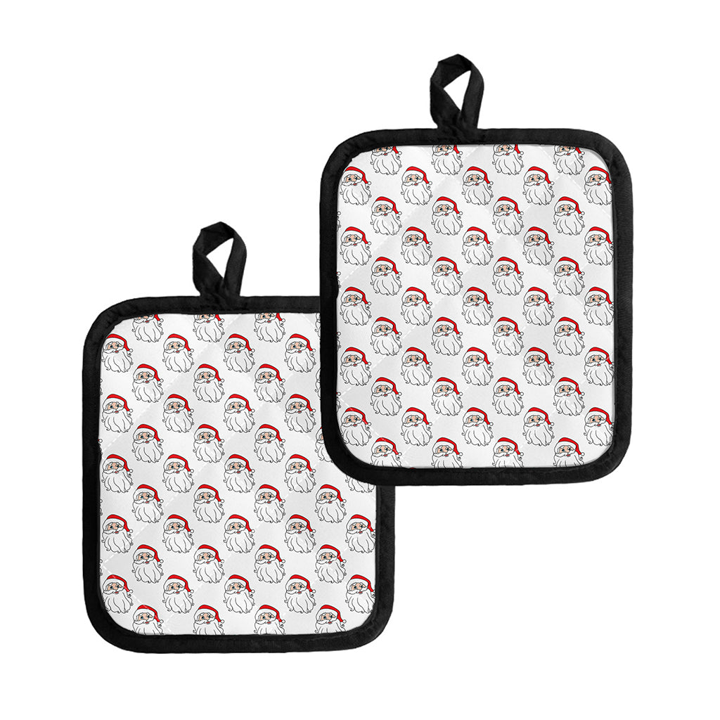 Christmas Santa Claus Pattern Print Pot Holders