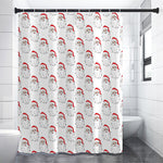 Christmas Santa Claus Pattern Print Premium Shower Curtain
