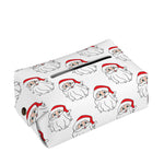 Christmas Santa Claus Pattern Print Rectangle Tissue Box Cover