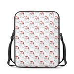 Christmas Santa Claus Pattern Print Rectangular Crossbody Bag