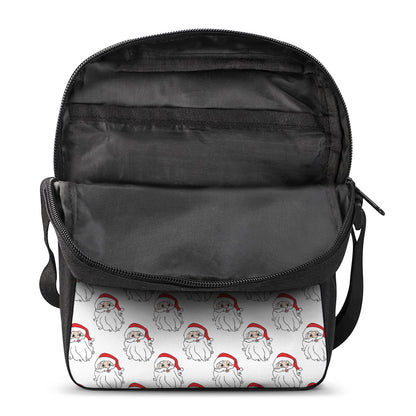 Christmas Santa Claus Pattern Print Rectangular Crossbody Bag