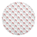 Christmas Santa Claus Pattern Print Round Blanket