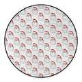 Christmas Santa Claus Pattern Print Round Floor Mat