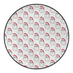 Christmas Santa Claus Pattern Print Round Floor Mat