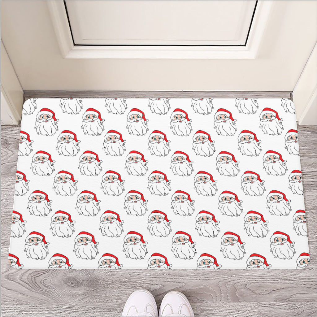 Christmas Santa Claus Pattern Print Rubber Doormat