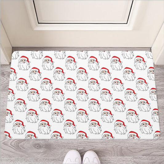 Christmas Santa Claus Pattern Print Rubber Doormat
